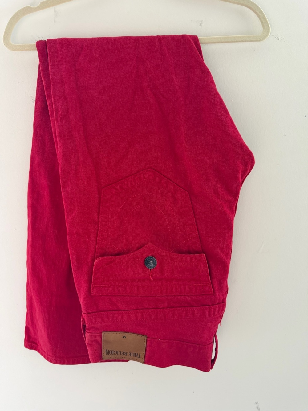 True Religion Men’s Slim Straight Red Jeans